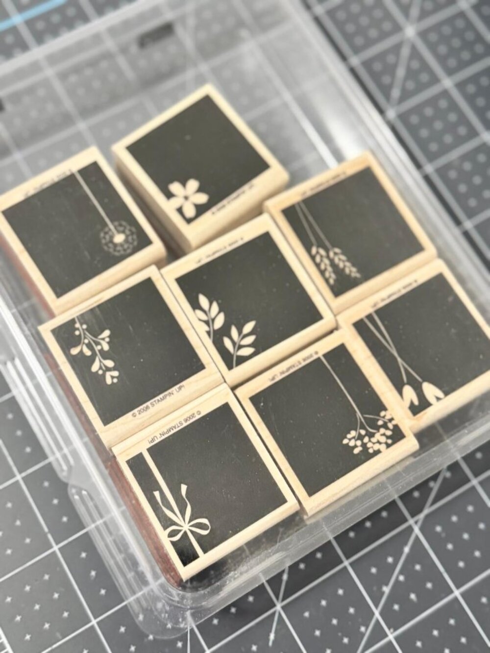 New Stampin' Up! 8pk of "Good Things Grow" Wood Mounted Rubber Stamps Set